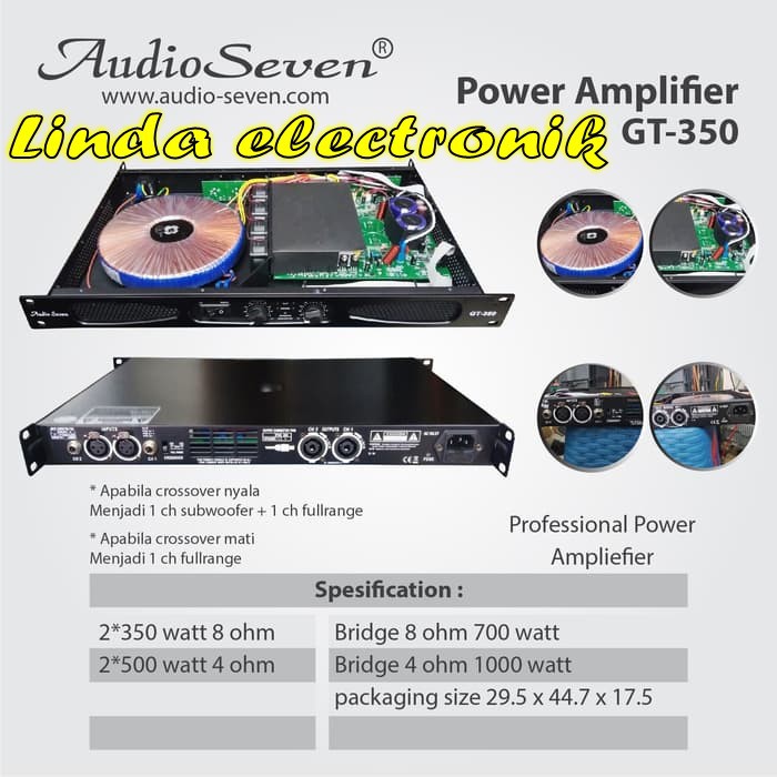 Power Ampliefier Audio Seven Original GT350 ORYGINAL audio seven gt 350