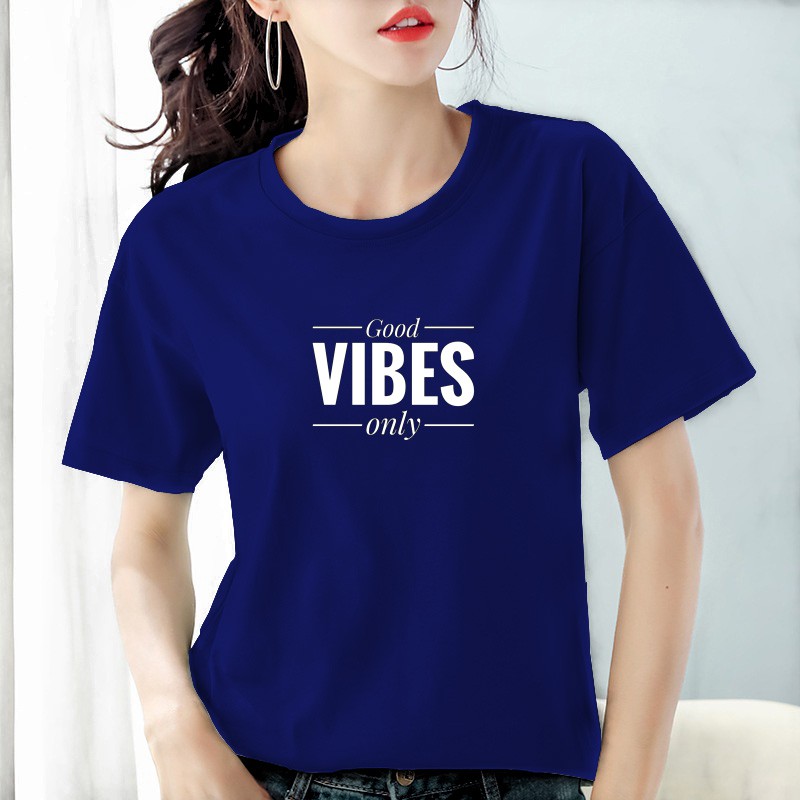 Kaos Wanita Good Vibes Only / Baju Wanita / Tshirt Wanita / Atasan Wanita / Kaos Wanita Tumblr Tee