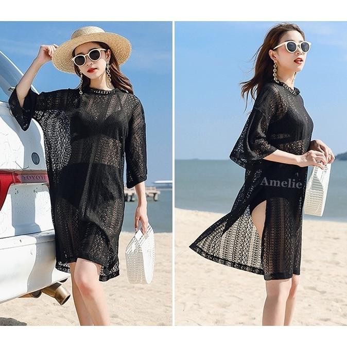 Lace Summer Mini Dress Outer Bikini Pantai Korea Import Ab736970