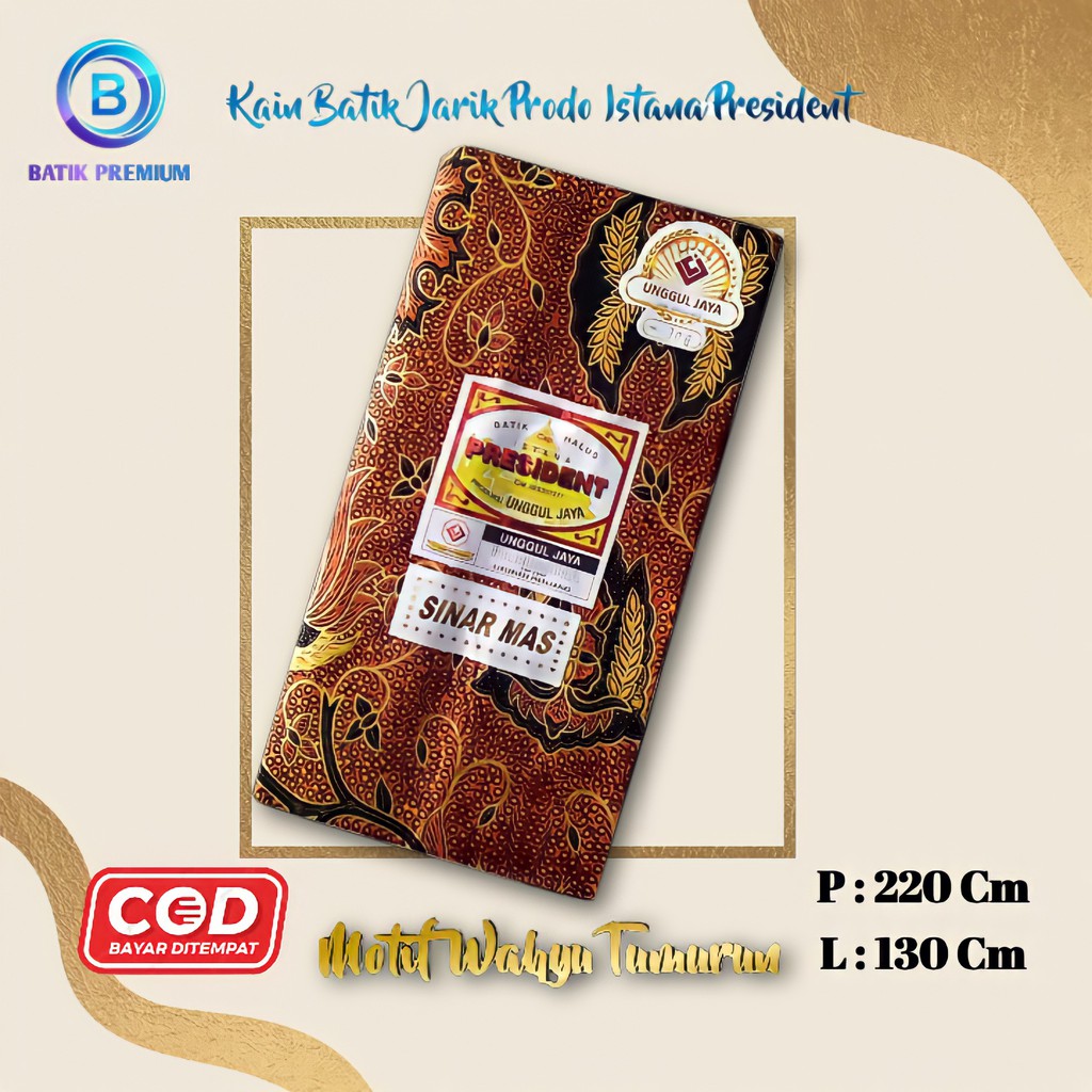 Kain Batik Jarik Kain Batik Premium Kain Panjang Batik Prada Motif Wahyu Tumurun