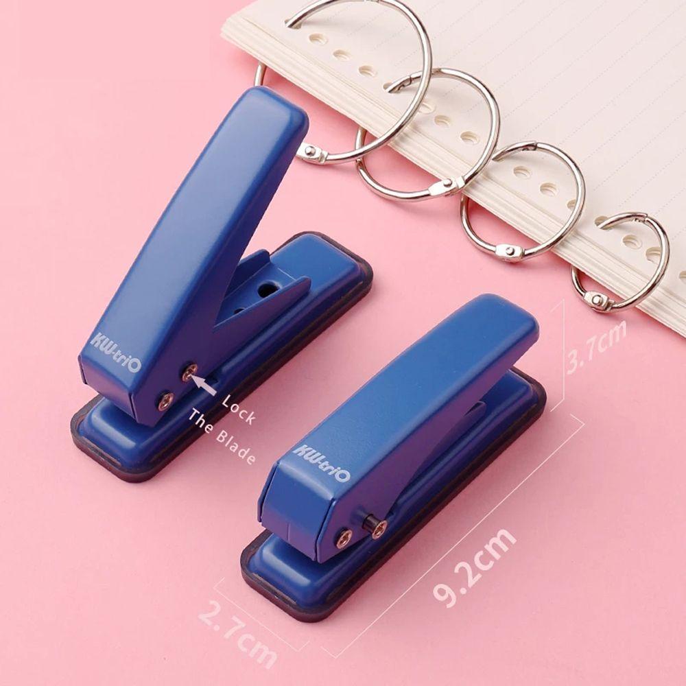 Lanfy Hole Punch Portable Warna Solid Pemotong Kertas Alat Tulis Kantor Loose-Leaf Binding Supplies 6mm Lubang Tunggal