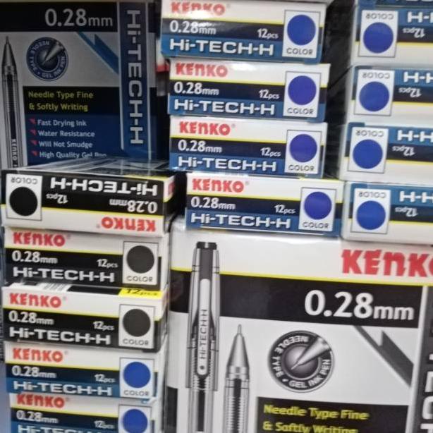 

New Arrival 12Buah pulpen / Bolpen Hi-tech-h kenko / Station.1 original warna hitam&biru ㅪ