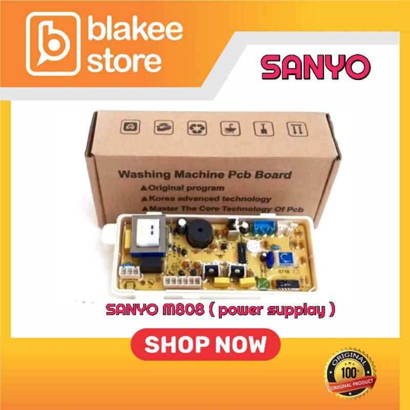 MODUL PCB MESIN CUCI SANYO ASW85SB ASW 86SB ( POWER SUPPLAY)