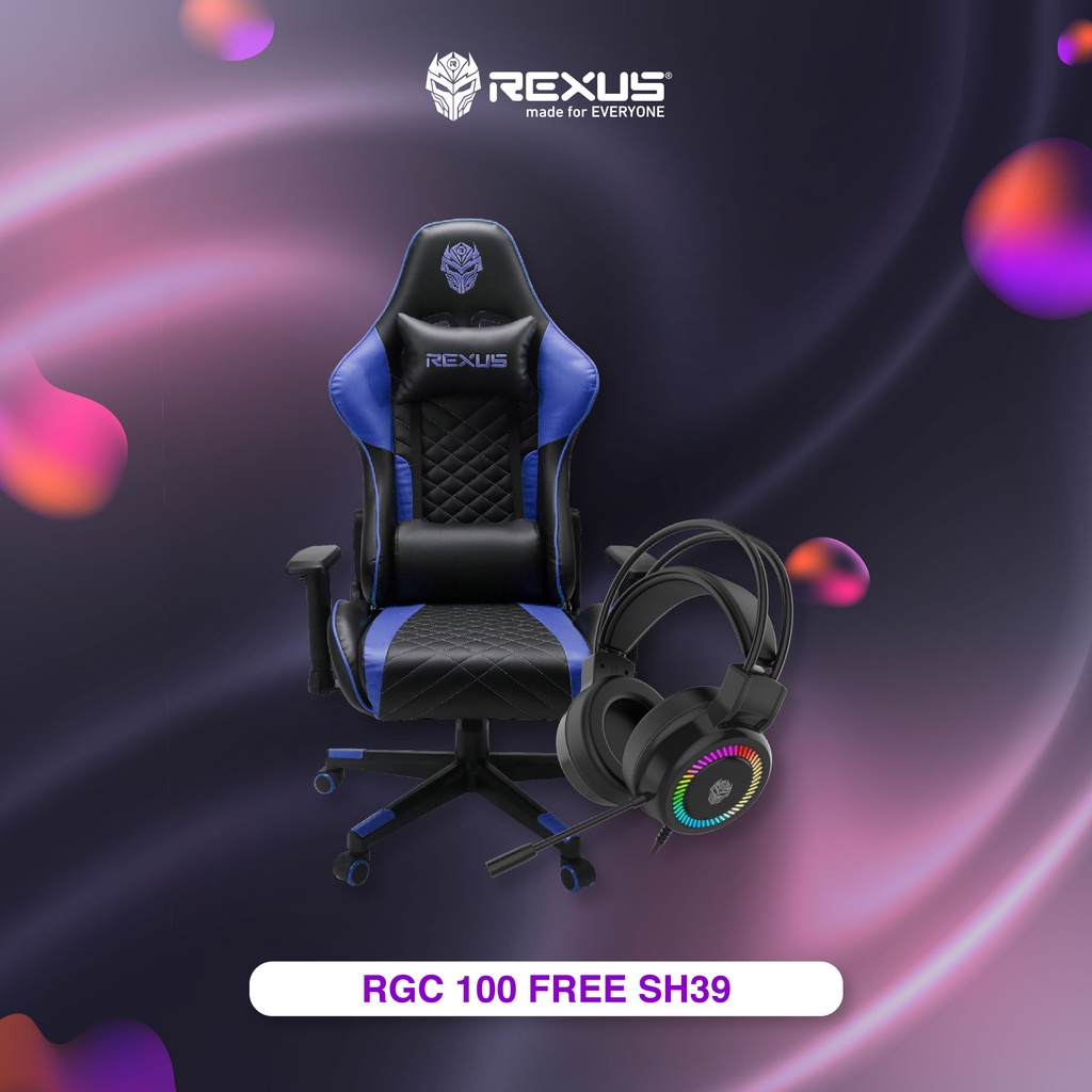 Jual Rexus Gaming Chair RGC 100 2D Free Headset Gaming SH39 Indonesia