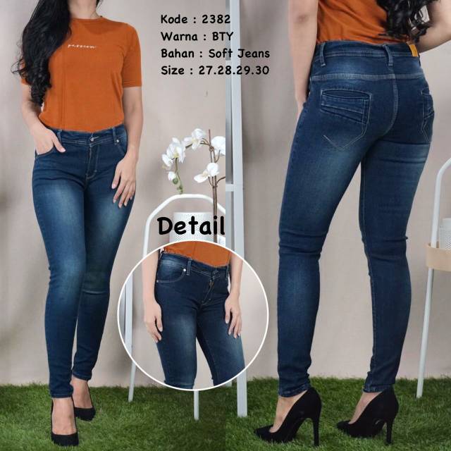 Celana jeans wanita # jeans saku bobok