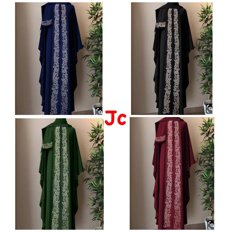 JC/ZR- kaftan marwah 2in1 / Kaftan Bordir Mewah / Gamis Kaftan Wanita terbaru