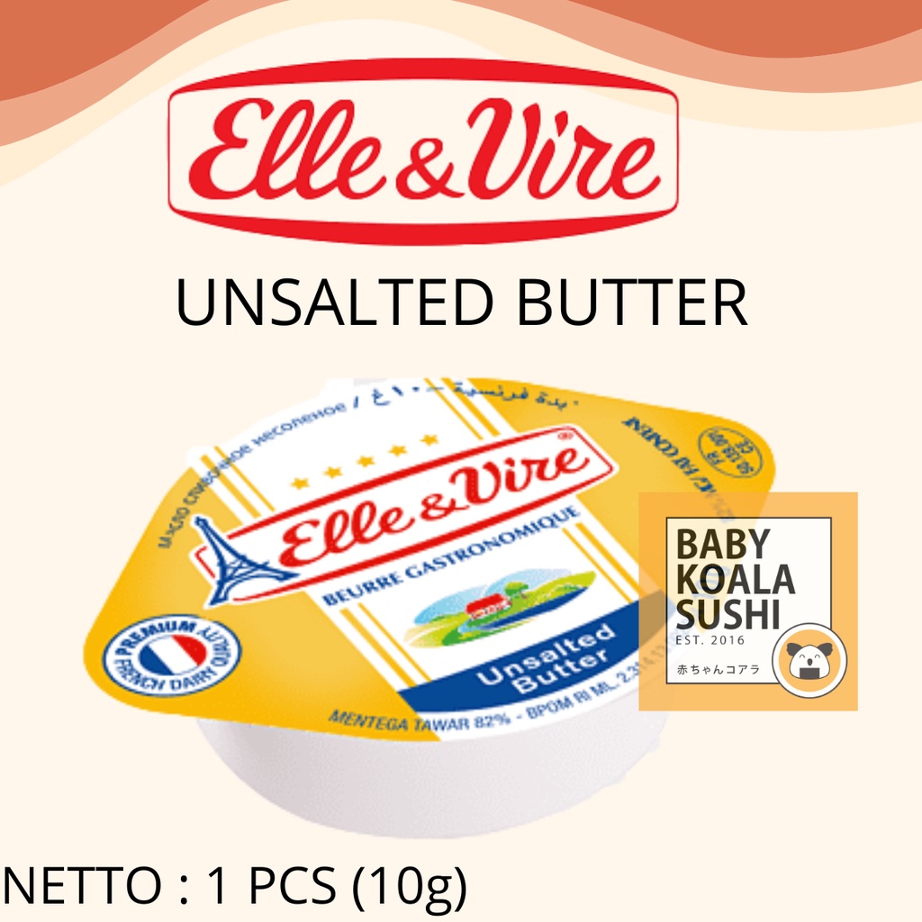 Jual Elle & Vire Butter Portion Microcup Unsalted 10 g Shopee Indonesia