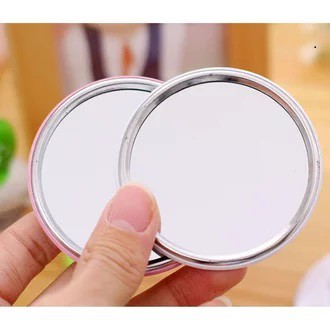 CERMIN BULAT CERMIN RIAS CERMIN MAKE UP CERMIN KECIL CERMIN HIAS CERMIN MINI MIRROR KACA-3