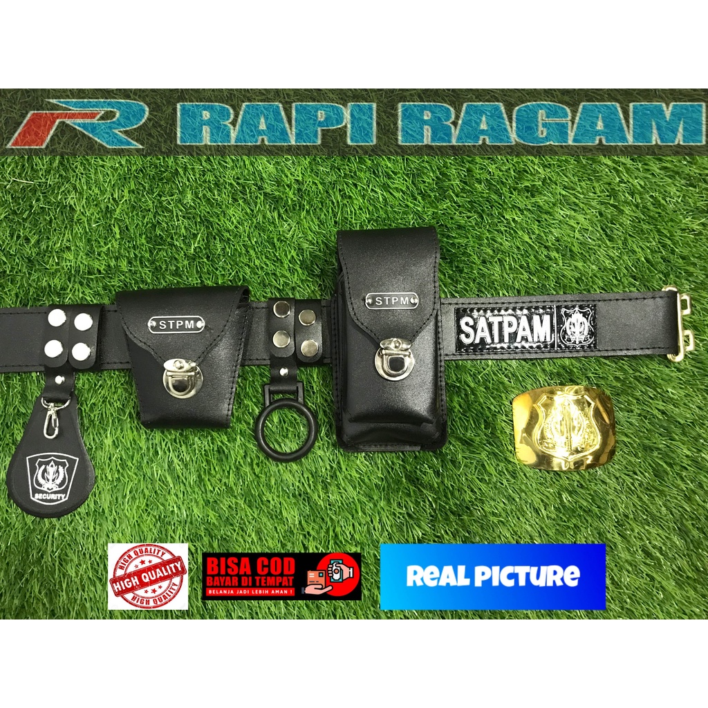 Kopel SATPAM kulit lengkap | sabuk satpam kulit