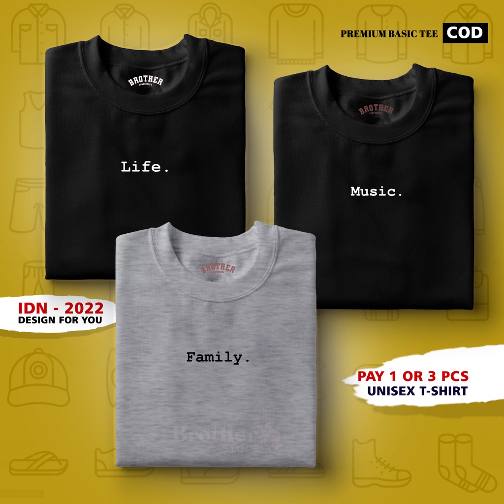 BUY 1 OR 3 PCS ( PROMO COD ) BROTHER STORE / Kaos Distro100% Catoon Combed 30s / ArticelLMF