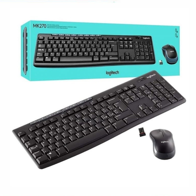 Keyboard + mouse wireless logitech MK270