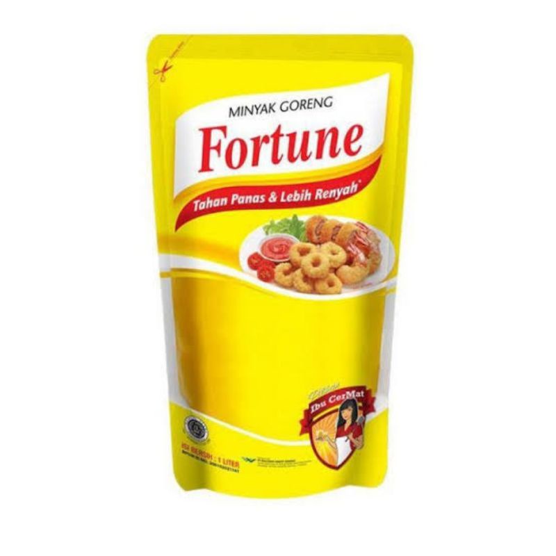 MINYAK GORENG FORTUNE POUCH 1 L  MINYAK GORENG MERK MURAH NON CURAH (KEMASAN REFILL)