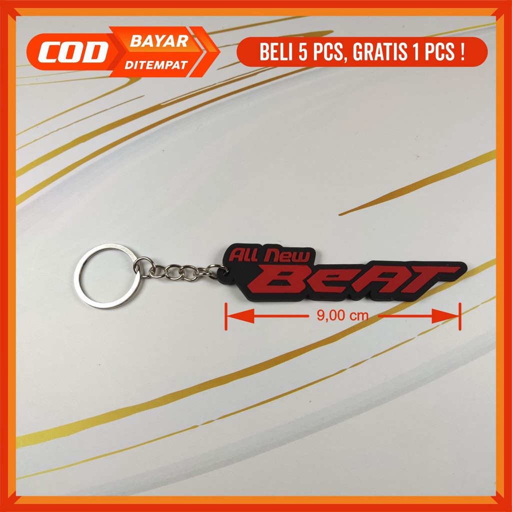 [BAYAR DITEMPAT] Gantungan Kunci karet Unik Motif All New Beat | Rubber keychain Honda Beat | bandul Kunci Premium-1