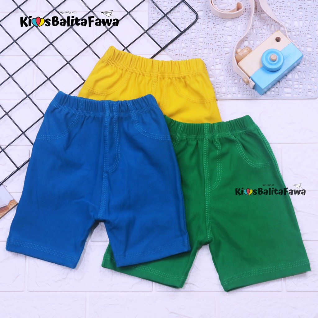 Short Jegging Kids uk 2-4 Tahun / Celana Pendek Anak Laki Perempuan Pants Murah Jeans Tebal Polos