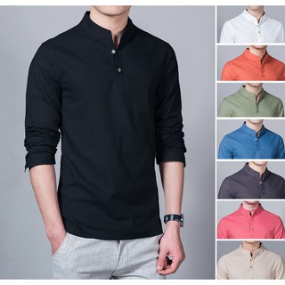 Baju Koko Hitam Polos Lengan Panjang Kameja Muslim Baju Koko Hitam Polos Lengan Panjang Kameja Muslim