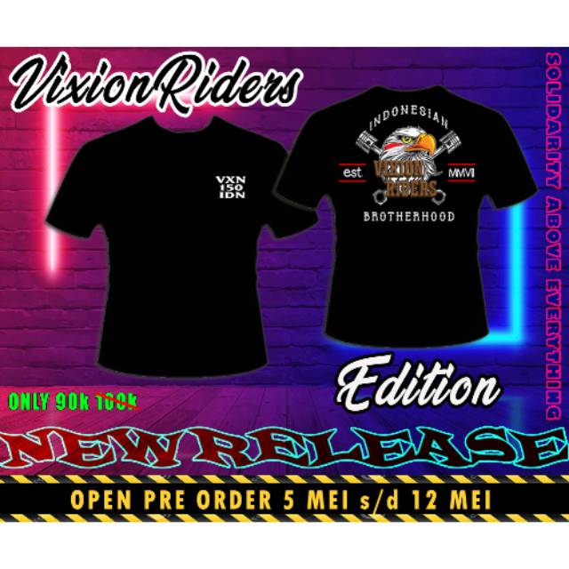 Kaos Vixion Riders Black Edition
