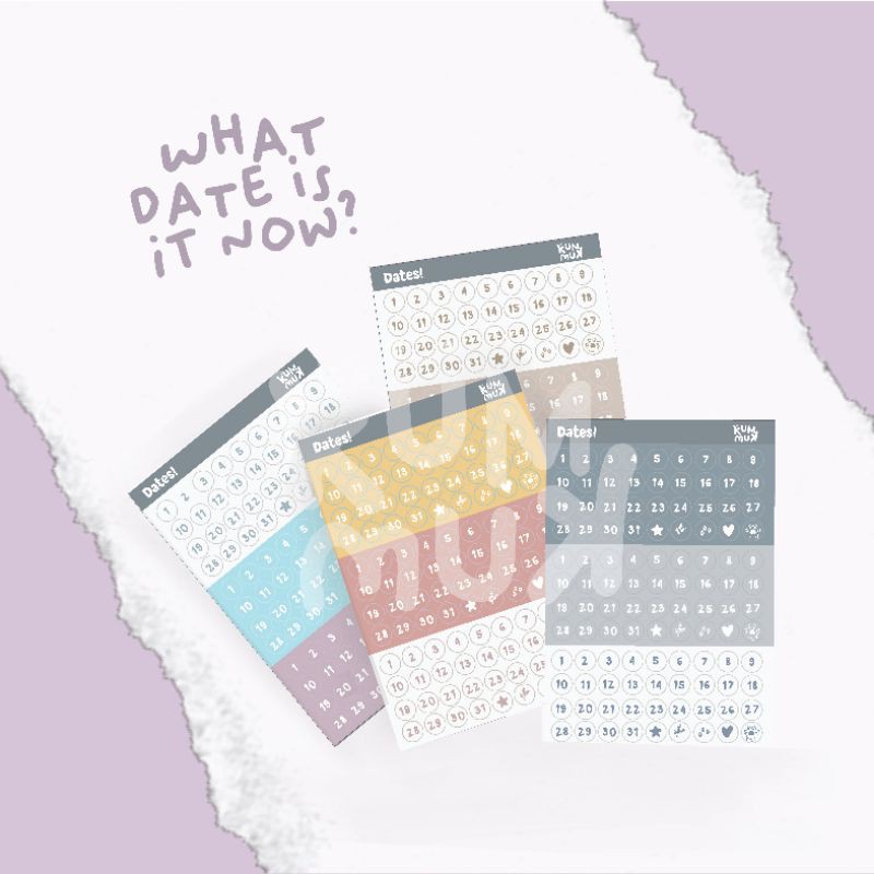 

Stickers Dates kumkum — Sticker Deco / Sticker Journal / Stiker Tanggal