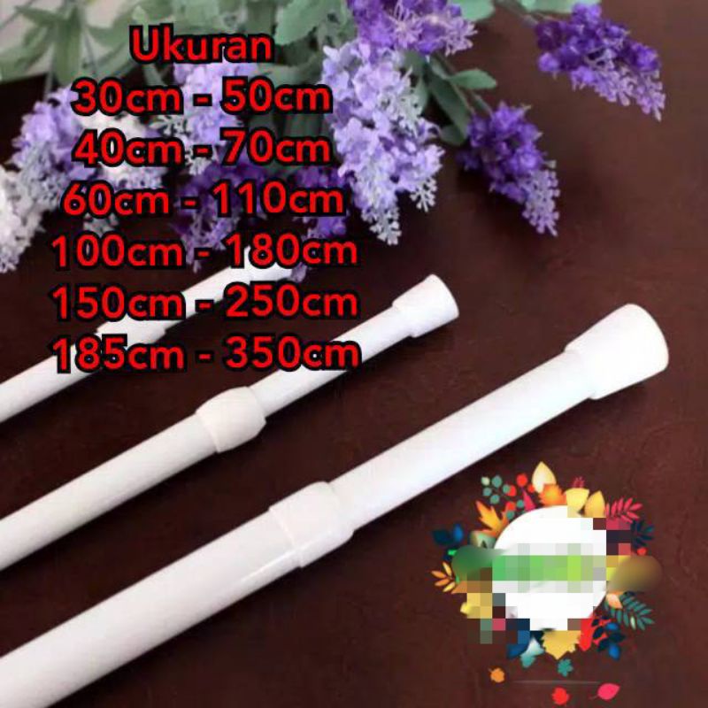 stiker kaca dan tiang gorden tanpa paku