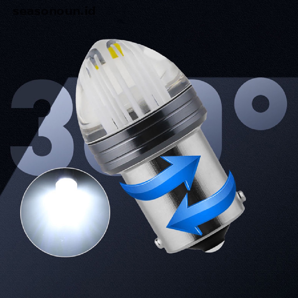 (seasonoun) Lampu LED 3D P21W 1156 BA15S P21 / 5W 1157 BAY15D Untuk Sein / Rem Mobil