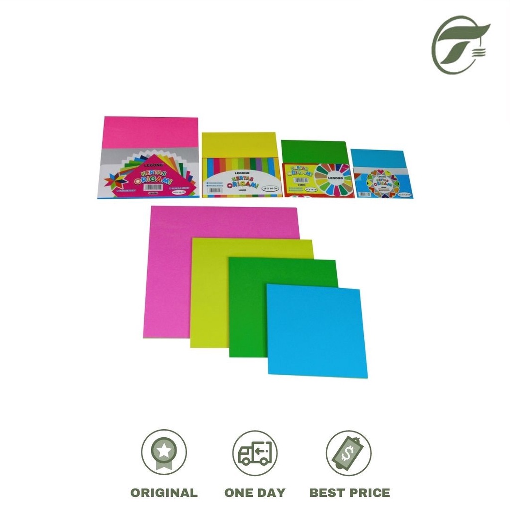 

KERTAS LIPAT ORIGAMI 5 WARNA 14X14CM DOUBLE SIDED LEGONG