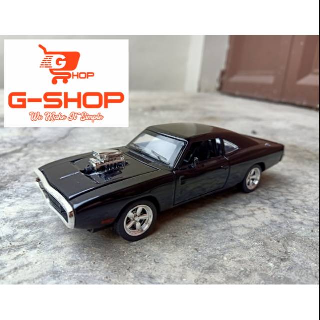 DIECAST MINIATUR MAINAN MOBIL-DODGE CHARGER-FAST n FURIOS DOM VERSION