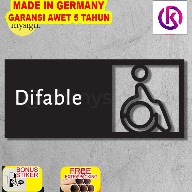 

Murah Difable Sign Akrilik Acrylic Sign Toilet Disabilitas