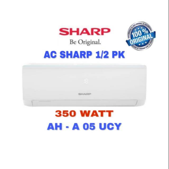 AC SHARP AH -A 05 UCY 0.5PK 1/2 PK R32 TURBO COOL LOW WATT