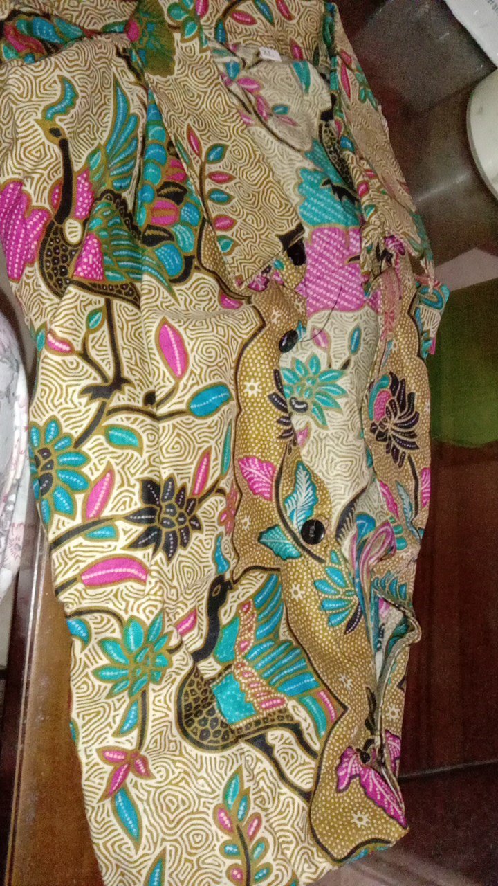 Batik Couple Keluarga - Couple Batik Indonesia Sarimbit Gamis Familly Set Motif Merak Tosca Ori Bcp