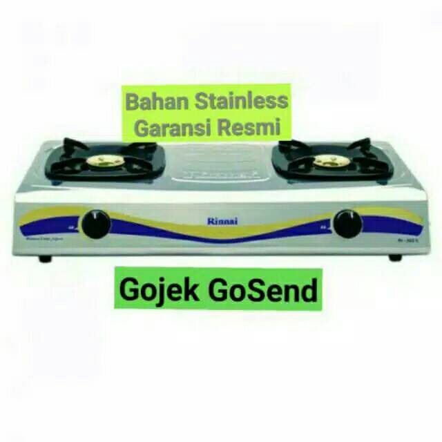 Terbaik Kompor gas Rinai Stenlis Stel 2 tungku Tipe 522E
