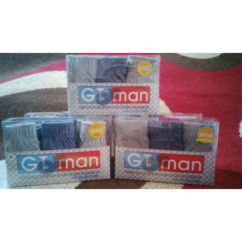 Celana dalam Gt Man GMX Original 3pcs/Cd Gt man gmx