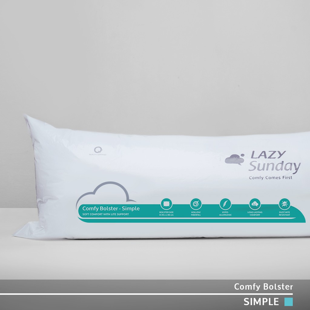 Paket 1 Bantal + 1 Guling Tidur - Comfy Simple - LAZY Sunday