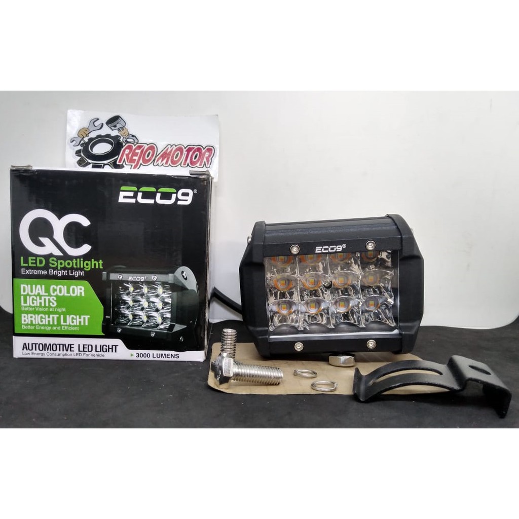 Lampu Led Sorot Atau Lampu Tembak QC Luminos (12 Led Putih & Kuning) Original Luminos