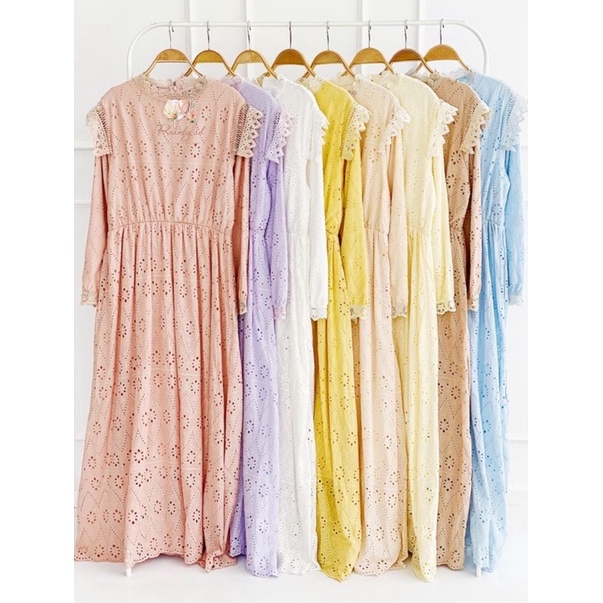 CUCI GUDANG| Nadira  Dress | Gamis Brokat Premium Gamis Lebaran Brokat