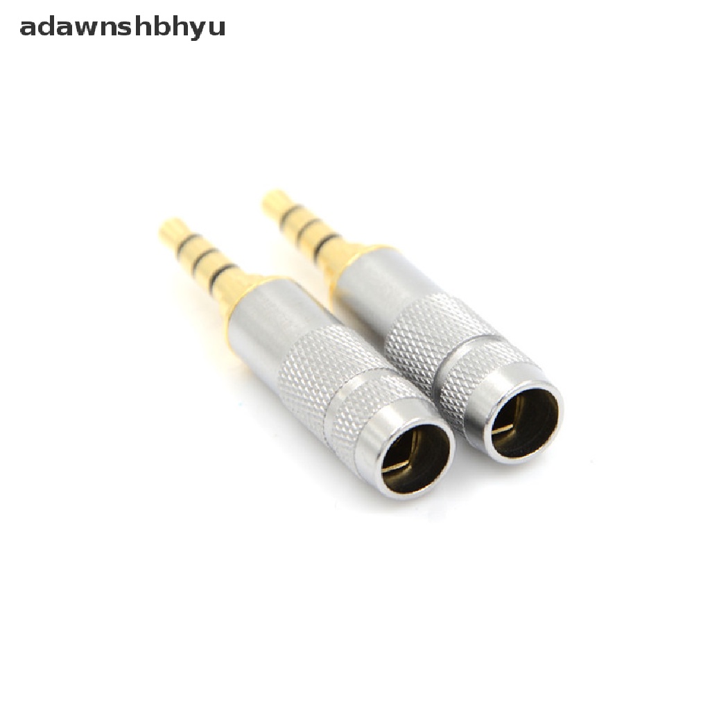 [adawnshbhyu] Mode 4tiang 3.5mm Stereo Headphone Male Plug Jack Audio Solders Konektor