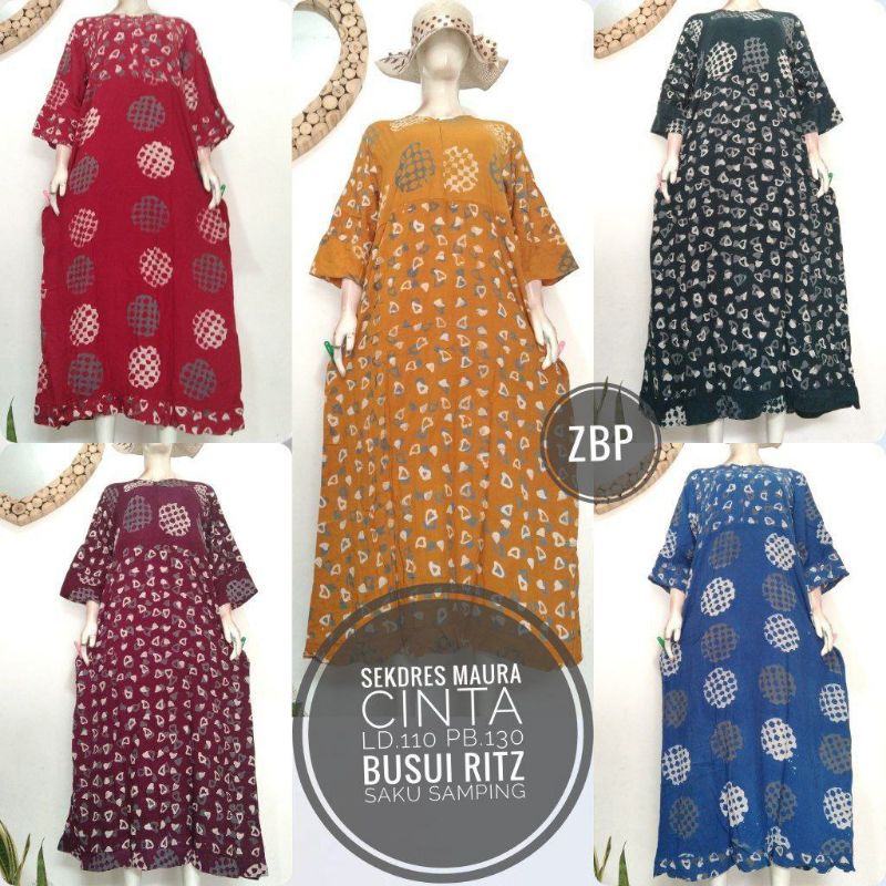 SEKDRESS MAURA LOVE BATIK CAP PEKALONGAN