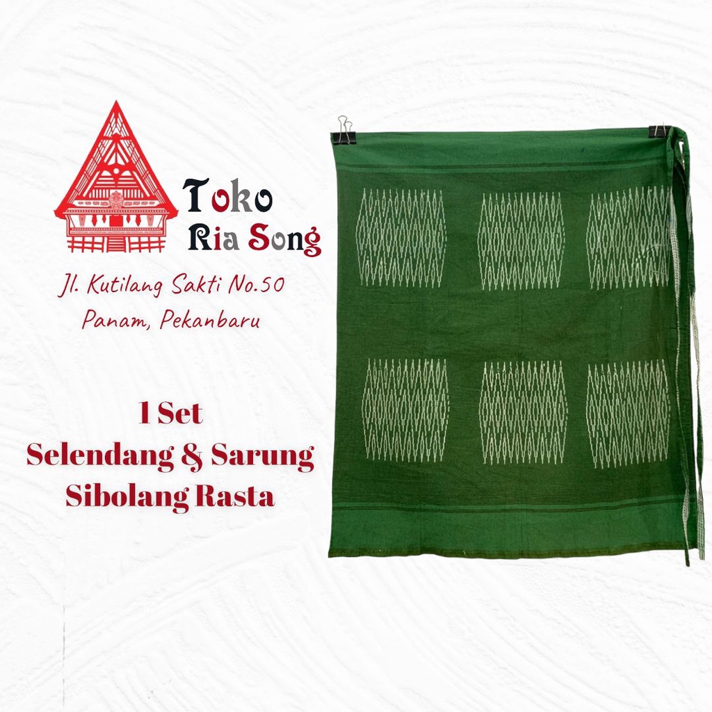 Sarung Sibolang Rasta Warna Hijau Botol Pekanbaru
