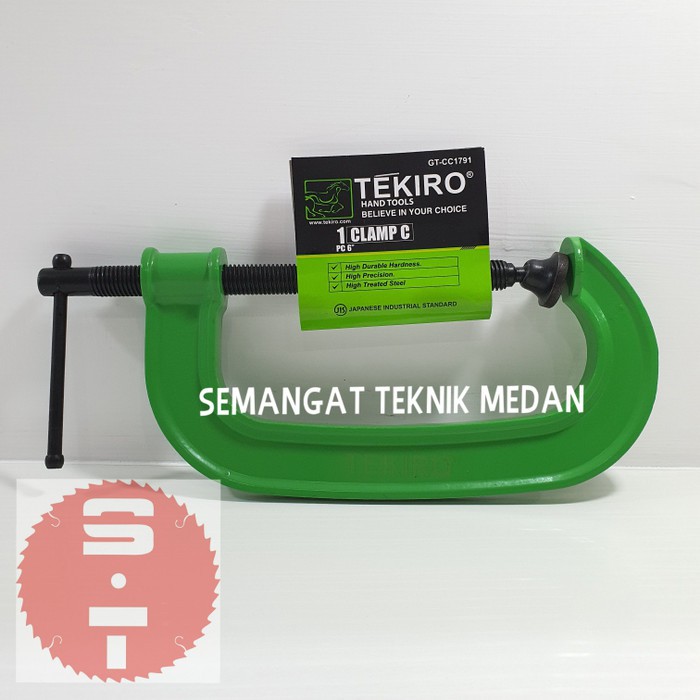6" KLEM KAYU CATOK JEPIT PENJEPIT C CLAMP BAIS BESI 6 " INCH TEKIRO