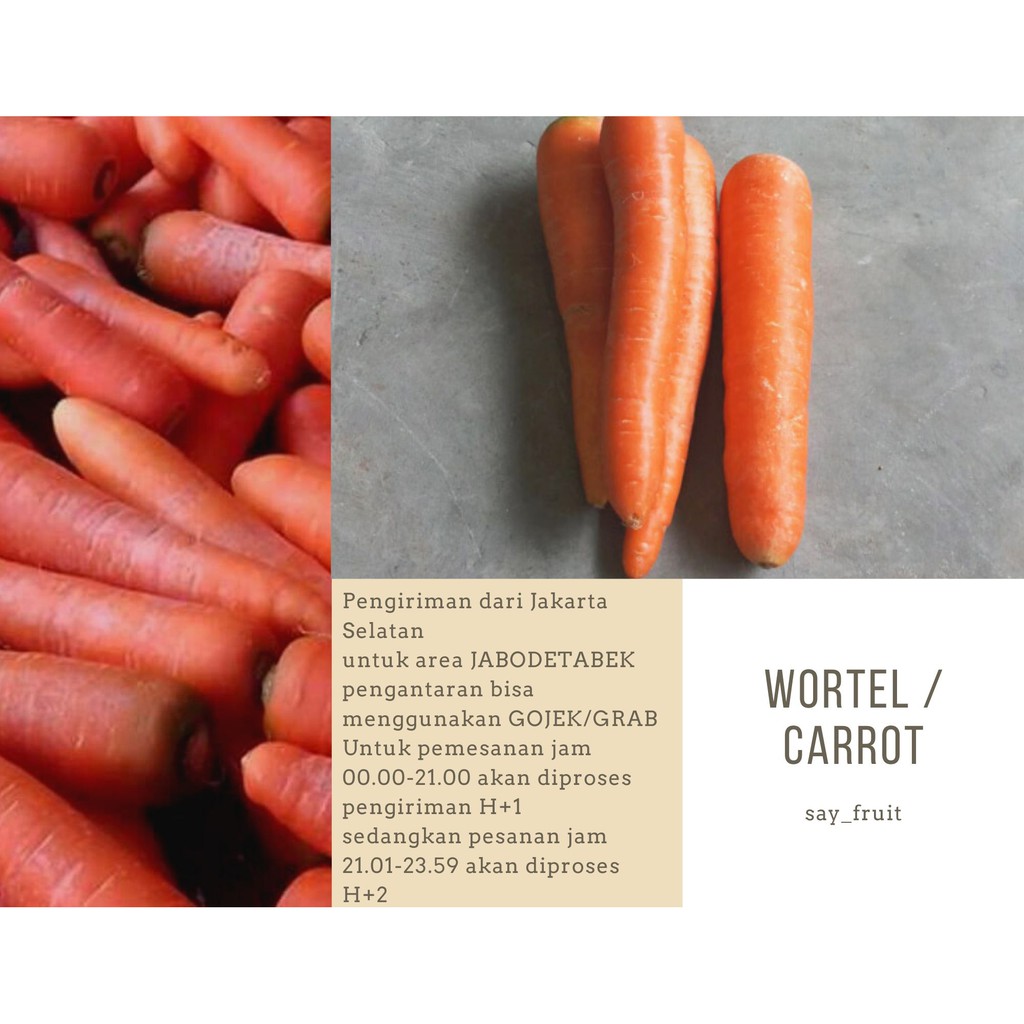 

Wortel 1kg / Carrot / Sayur Segar