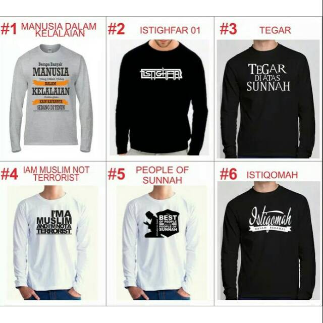 Kaos Islami/Kaos Pria Lengan Panjang