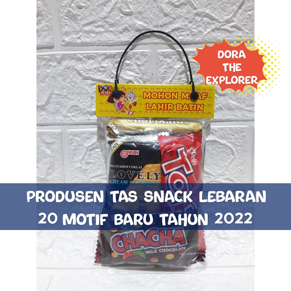 

[Dora the Explorer 10 pcs] Tas Plastik Snack Lebaran 2022| Kantong THR Anak Kekinian | Amplop Parcel Lebaran Grosir
