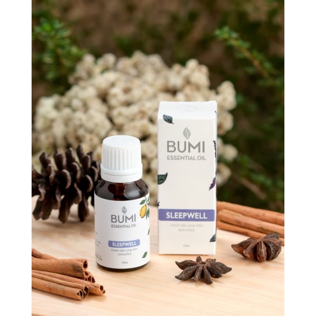 Distributor Bumi Essential Oils Sleepwell/ Oil Diffuser Humidifier/ 100% Minyak Atsiri/ Food Grade A