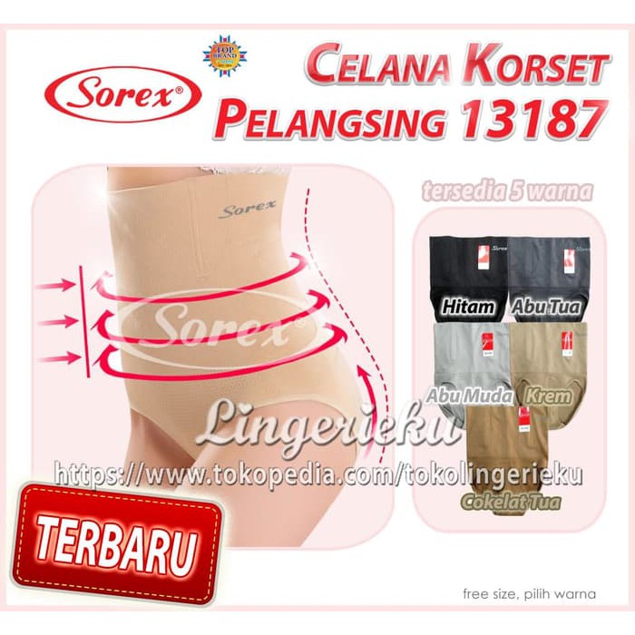 cd 298Celana Korset Pelangsing Perut Badan Terbaru Sorex 13187 - Hitam