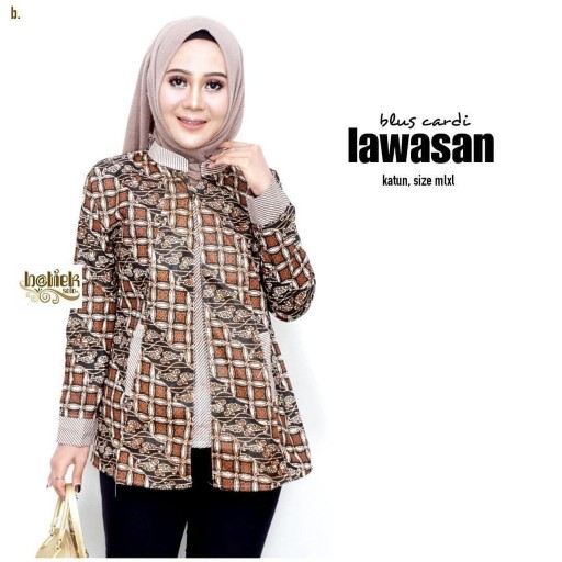 Blus Bolero M. L. Xl. Xxl. 3l. 4l/blus Batik Jumbo/atasan Batik Wanita/batik Kantoran