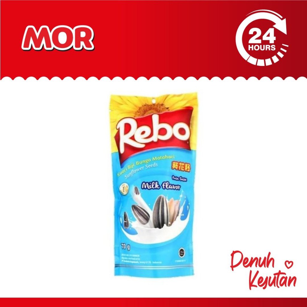 

REBO Kuaci Milk Biji Bunga Matahari Rasa Susu 70 gr