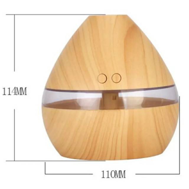 HUMIDIFIER PURIFIER DIFFUSER AROMATHERAPY NIGHT LIGHT 300ML PELEMBAB PENGHARUM RUANGAN ESSENTIAL OIL