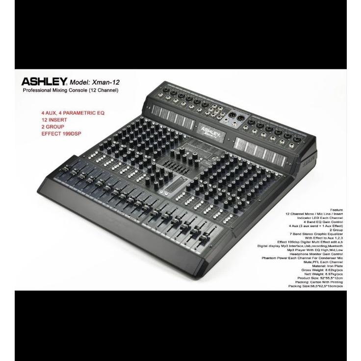 Mixer Audio ASHLEY XMAN12 X MAN12 x man 12 12CH soundcard