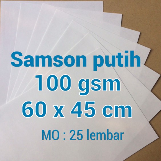 

SAMSON PUTIH 100 GSM 60X45 cm BLEACHED KRAFT BUNGKUS PAPERBAG