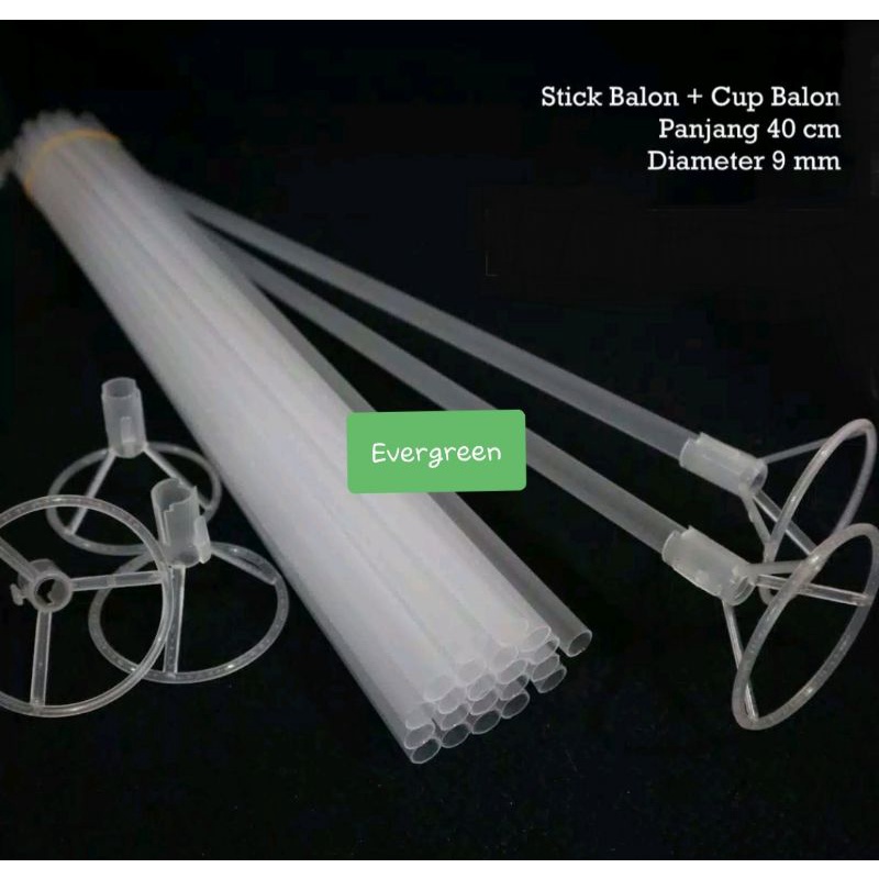 Stick Balon 40 cm + Cup Balon PVC (1PCS) 40cm | Stick Balon PVC Stik Balon PVC