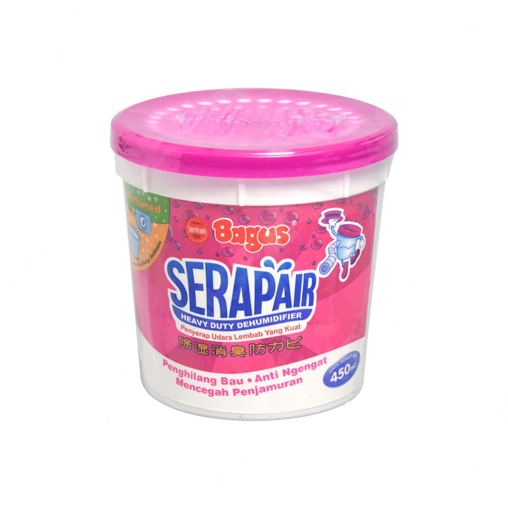 SERAP AIR DEHUMIDIFIER BAGUS SERAPAIR 450 ML BOX ANTI LEMBAB BAU RUANGAN