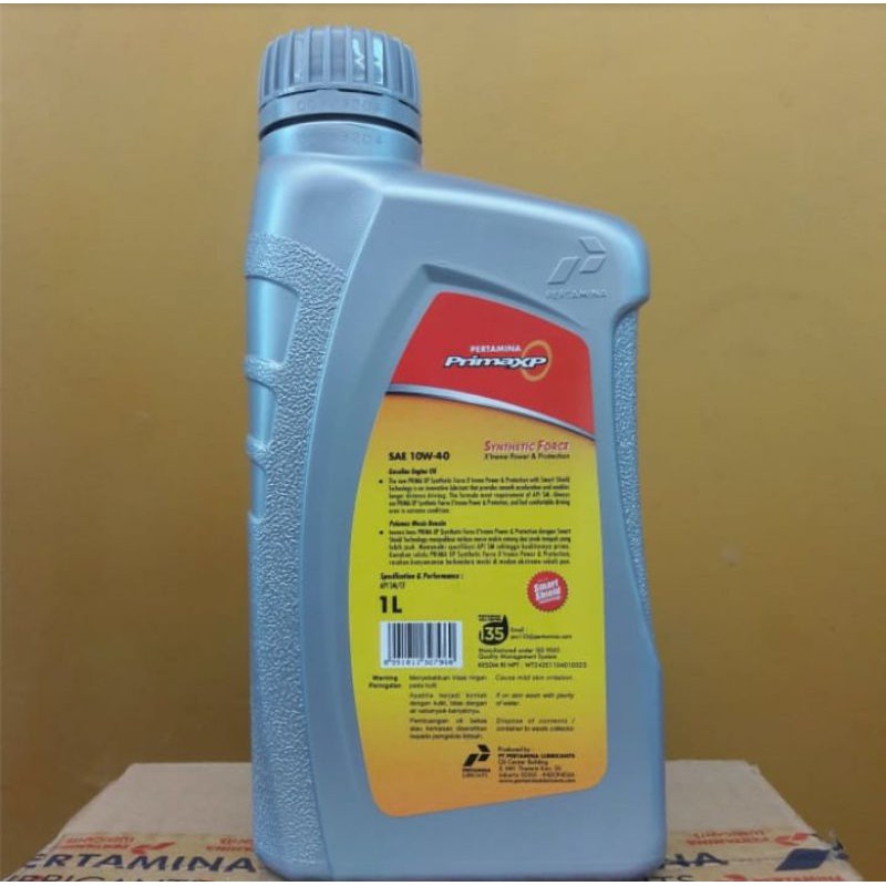 Oli Pertamina Prima XP SAE 10W-40 API SL isi 1 liter 100% ASLI